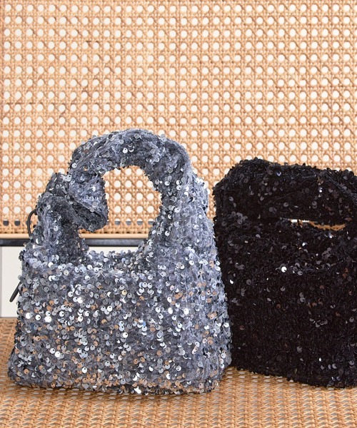 paravion（パラビオン）の「スパンコールハンドバッグ（ハンドバッグ・レディース・シルバー/ブラック/ホワイト/ピンク・FREE）」の14枚目の写真