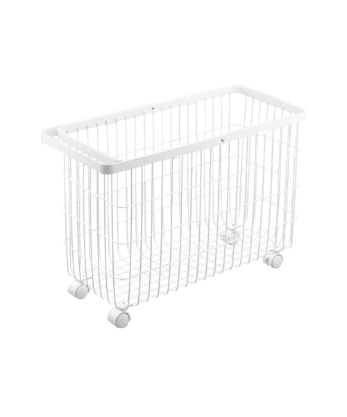 tower（タワー）の「tower（タワー）ランドリーバスケット　キャスター付き　ワイド＆ロー（ランドリーグッズ・レディース・ブラック/ホワイト・ONE SIZE）」の3枚目の写真