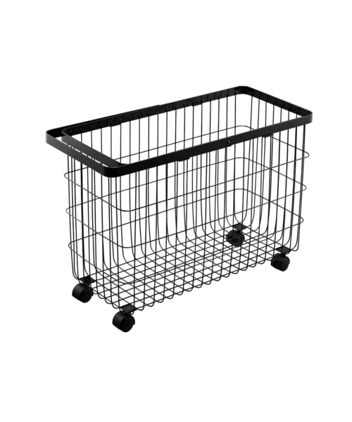 tower（タワー）の「tower（タワー）ランドリーバスケット　キャスター付き　ワイド＆ロー（ランドリーグッズ・レディース・ブラック/ホワイト・ONE SIZE）」の9枚目の写真