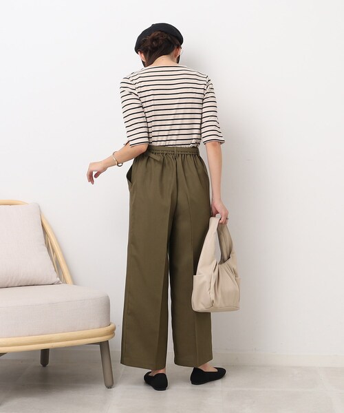 DRESKIP(ドレスキップ)の「◆センタープレスできちんと見え ベルト付き タックワイドパンツ(その他パンツ・レディース・ブラック/サンドベージュ/カーキ・03/04/02)」の12枚目の写真