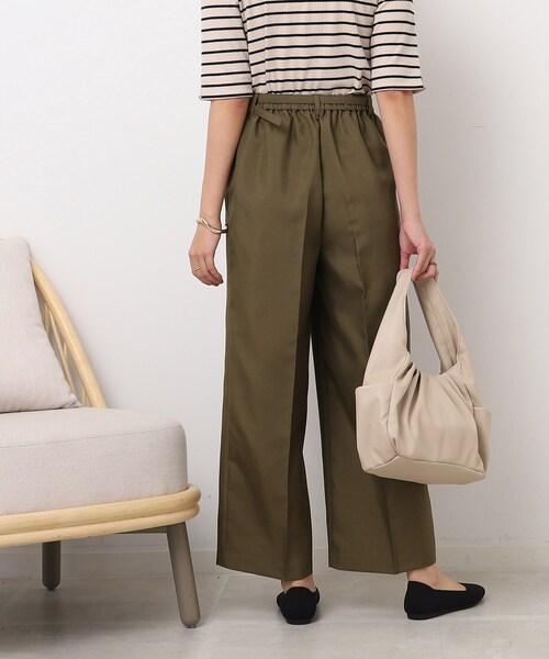 DRESKIP(ドレスキップ)の「◆センタープレスできちんと見え ベルト付き タックワイドパンツ(その他パンツ・レディース・ブラック/サンドベージュ/カーキ・03/04/02)」の15枚目の写真