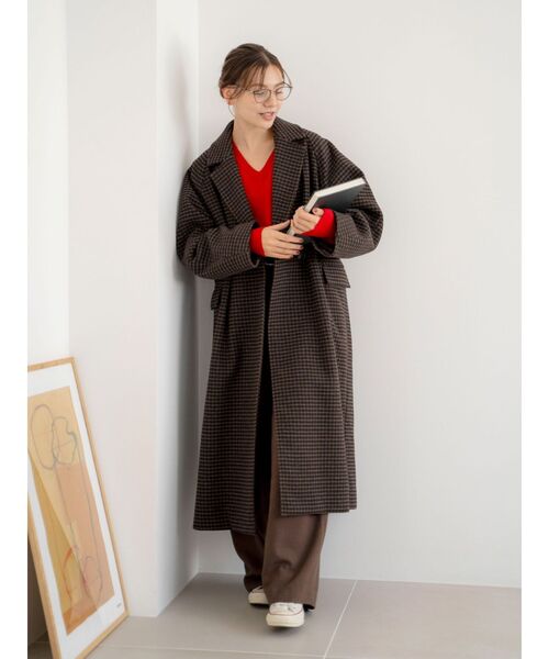 Ungrid（アングリッド）の「ルーズシルエットチェスターコート（チェスターコート・レディース・その他1/ヘザーグレー/ブラック・SMALL/MEDIUM）」の16枚目の写真