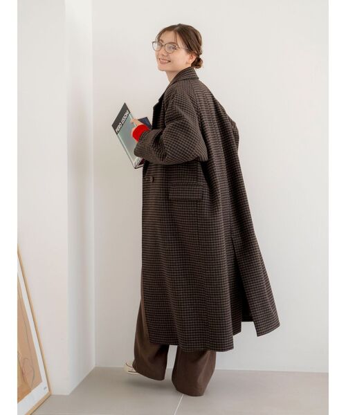 Ungrid（アングリッド）の「ルーズシルエットチェスターコート（チェスターコート・レディース・その他1/ヘザーグレー/ブラック・SMALL/MEDIUM）」の18枚目の写真