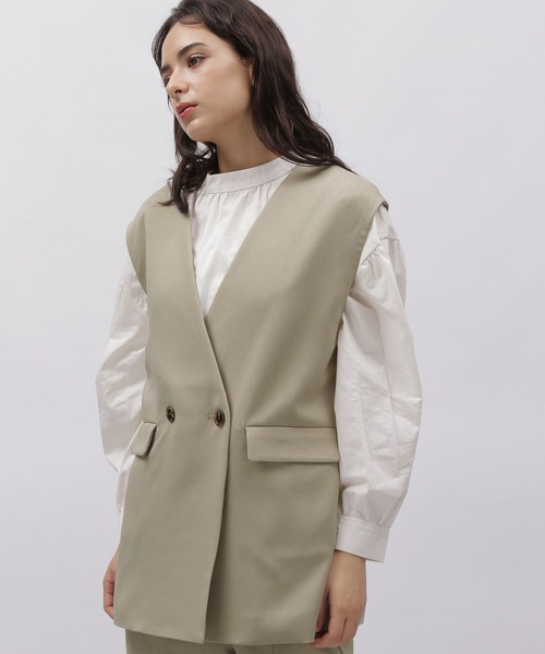 LAKOLE(ラコレ)の「ダブルブレストジレ / 972289(ベスト・レディース・ブラック/モカ/ベージュ・SMALL/MEDIUM)」の17枚目の写真