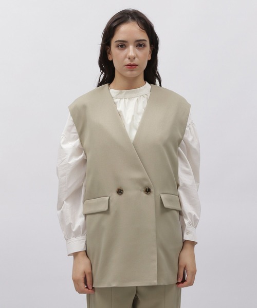 LAKOLE(ラコレ)の「ダブルブレストジレ / 972289(ベスト・レディース・ブラック/モカ/ベージュ・SMALL/MEDIUM)」の20枚目の写真