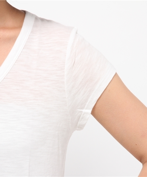 DouDou（ドゥドゥ）の「【DouDou】サングラスTシャツ（Tシャツ/カットソー・レディース・オフホワイト/サックスブルー/グリーン・FREE）」の8枚目の写真