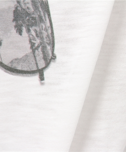 DouDou（ドゥドゥ）の「【DouDou】サングラスTシャツ（Tシャツ/カットソー・レディース・オフホワイト/サックスブルー/グリーン・FREE）」の11枚目の写真