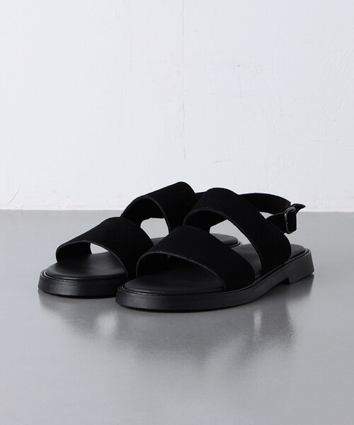 MAURO de BARI（マウロディバリ）の「【別注】＜MAURO de BARI＞ スエード 2ストラップ サンダル（サンダル・メンズ・ブラック・42/43）」の2枚目の写真