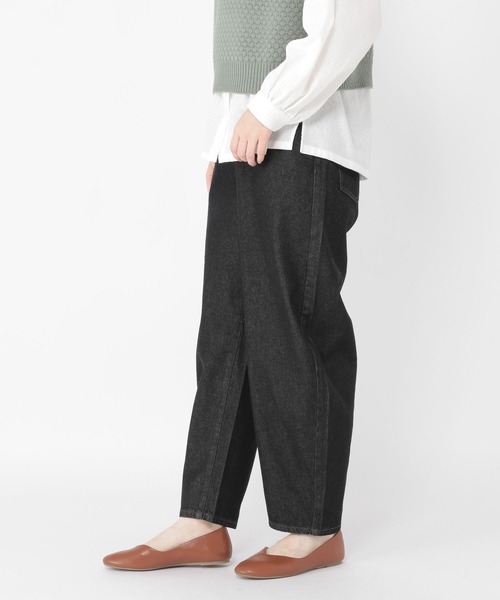 studio CLIP（スタディオクリップ）の「カーブデニムパンツ（デニムパンツ・レディース・ブラック/ロイヤルブルー/インディゴブルー・LARGE/MEDIUM）」の2枚目の写真