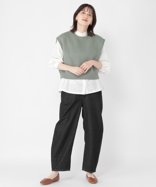 studio CLIP（スタディオクリップ）の「カーブデニムパンツ（デニムパンツ・レディース・ブラック/ロイヤルブルー/インディゴブルー・LARGE/MEDIUM）」の11枚目の写真