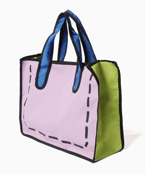 ROOPTOKYO(ループトウキョウ)の「個性的 2D Design Bag /ポップデザイン 2次元デザインバッグ トートバッグ【5collar】(トートバッグ・レディース・グレー/ピンク/グリーン/ピンク系その他/ホワイト・FREE)」の5枚目の写真