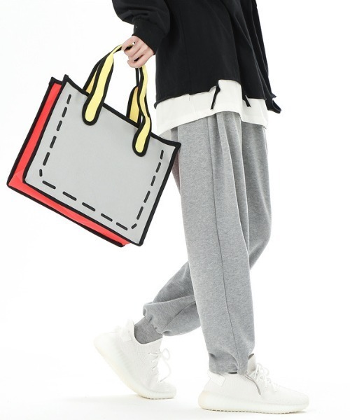 ROOPTOKYO(ループトウキョウ)の「個性的 2D Design Bag /ポップデザイン 2次元デザインバッグ トートバッグ【5collar】(トートバッグ・レディース・グレー/ピンク/グリーン/ピンク系その他/ホワイト・FREE)」の11枚目の写真