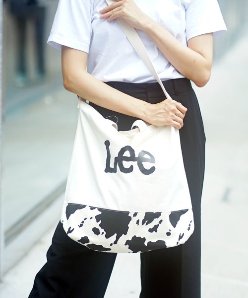 LEE/リー】カウ柄 切り替え 2WAYバッグ COW柄 トートバッグ ショルダー