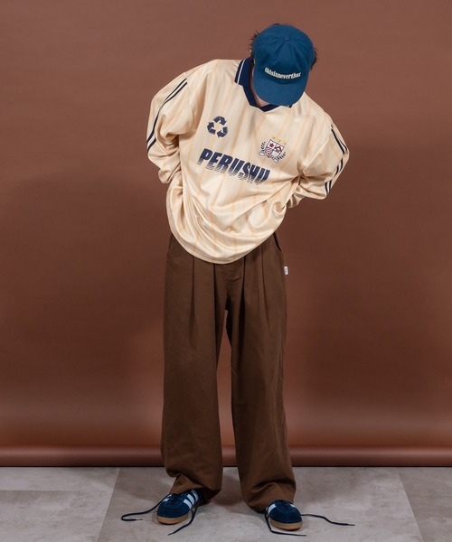 Perushu（ペルーシュ）の「サッカーデザインゲームシャツ（Tシャツ/カットソー・メンズ・ネイビー/ベージュ・LARGE/MEDIUM）」の15枚目の写真