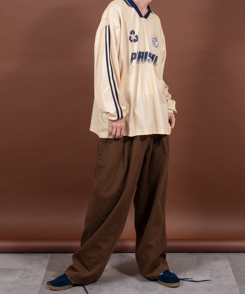 Perushu（ペルーシュ）の「サッカーデザインゲームシャツ（Tシャツ/カットソー・メンズ・ネイビー/ベージュ・LARGE/MEDIUM）」の10枚目の写真