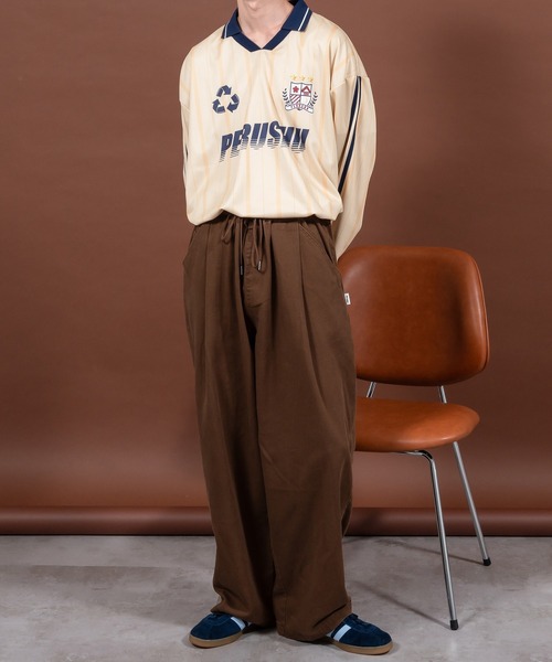 Perushu（ペルーシュ）の「サッカーデザインゲームシャツ（Tシャツ/カットソー・メンズ・ネイビー/ベージュ・LARGE/MEDIUM）」の11枚目の写真