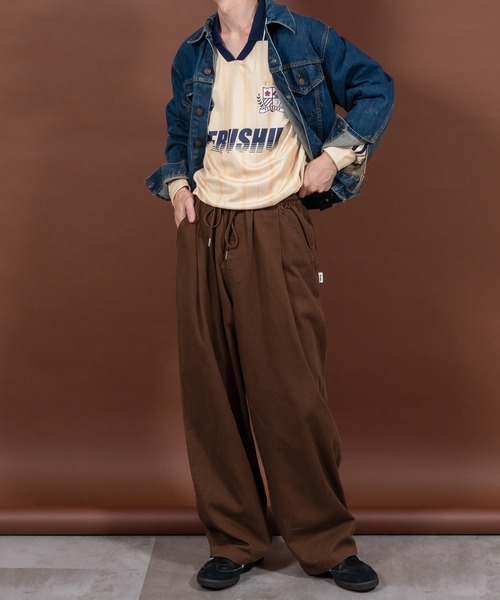Perushu（ペルーシュ）の「サッカーデザインゲームシャツ（Tシャツ/カットソー・メンズ・ネイビー/ベージュ・LARGE/MEDIUM）」の18枚目の写真