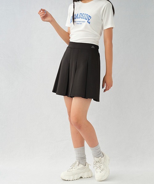 LOVETOXIC(ラブトキシック)の「ダンボールタックフレアスカパン(スカート・キッズ・オフホワイト/トップグレー/ブラック・S/L/M)」の2枚目の写真