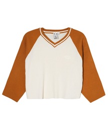X-girl | V-NECK RAGLAN KNIT TOP(ニット/セーター)