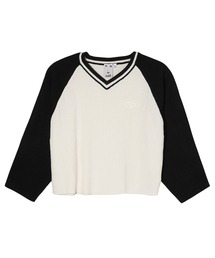 X-girl | V-NECK RAGLAN KNIT TOP(ニット/セーター)