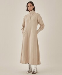 PUBLIC TOKYO | ハーフジップスエットワンピ(ワンピース)