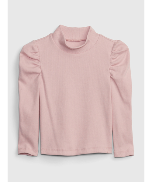 GAP（ギャップ）の「パフスリーブ リブTシャツ (幼児)（Tシャツ/カットソー・キッズ・ブラック/ピンク/アイボリー/シルバーグレー・2 YRS/3 YRS/12-18M/18-24M/5 YRS/4 YRS）」の4枚目の写真
