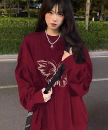 MGV（エムジーヴィー）の「ストリートバタフライプリントロングTシャツ（Tシャツ/カットソー）」