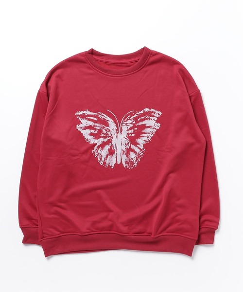 MGV（エムジーヴィー）の「ストリートバタフライプリントロングTシャツ（Tシャツ/カットソー・レディース・レッド/ブラック・MEDIUM/LARGE/X-LARGE）」の5枚目の写真