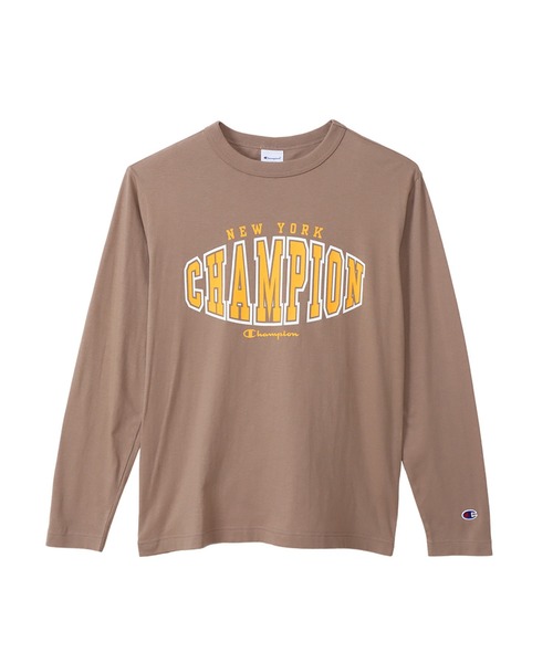 Champion(チャンピオン)の「【Champion/チャンピオン】メンズ ベーシック ロングスリーブTシャツ(Tシャツ/カットソー・メンズ・ネイビー/ホワイト/ブラウン系/ブラック/グレー・LARGE/X-LARGE/MEDIUM/SMALL)」の4枚目の写真