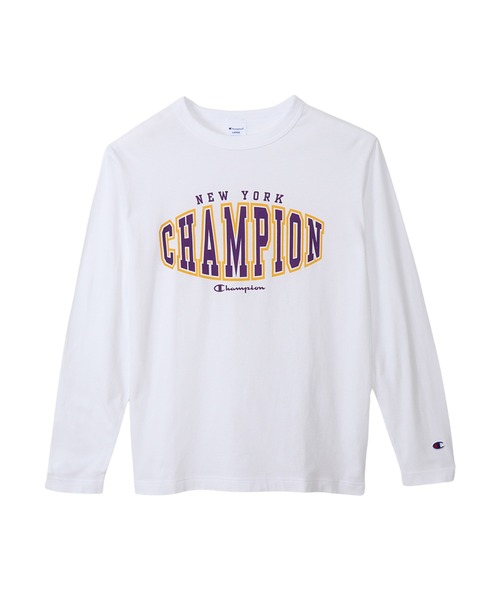 Champion(チャンピオン)の「【Champion/チャンピオン】メンズ ベーシック ロングスリーブTシャツ(Tシャツ/カットソー・メンズ・ネイビー/ホワイト/ブラウン系/ブラック/グレー・LARGE/X-LARGE/MEDIUM/SMALL)」の2枚目の写真