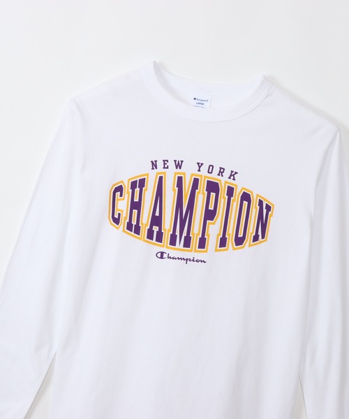 Champion(チャンピオン)の「【Champion/チャンピオン】メンズ ベーシック ロングスリーブTシャツ(Tシャツ/カットソー・メンズ・ネイビー/ホワイト/ブラウン系/ブラック/グレー・LARGE/X-LARGE/MEDIUM/SMALL)」の7枚目の写真