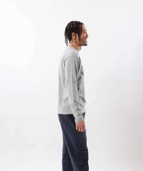 Champion(チャンピオン)の「【Champion/チャンピオン】メンズ ベーシック ロングスリーブTシャツ(Tシャツ/カットソー・メンズ・ネイビー/ホワイト/ブラウン系/ブラック/グレー・LARGE/X-LARGE/MEDIUM/SMALL)」の16枚目の写真