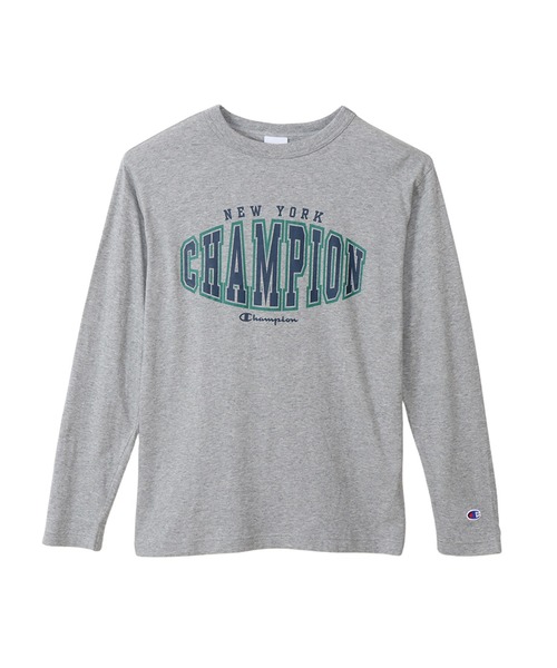 Champion(チャンピオン)の「【Champion/チャンピオン】メンズ ベーシック ロングスリーブTシャツ(Tシャツ/カットソー・メンズ・ネイビー/ホワイト/ブラウン系/ブラック/グレー・LARGE/X-LARGE/MEDIUM/SMALL)」の18枚目の写真