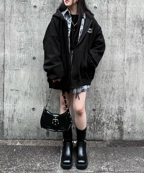 Figments（フィグメンツ）の「合皮ベルトショルダーバッグ（ショルダーバッグ・レディース・ブラック・FREE）」の11枚目の写真