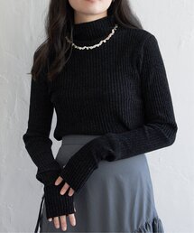 モールリブハイネックプルオーバー