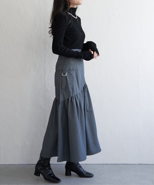 VENCEEXCHANGE（ヴァンスエクスチェンジ）の「モールリブハイネックプルオーバー（ニット/セーター・レディース・グレー/オフホワイト/ブルー/ブラック・FREE）」の10枚目の写真