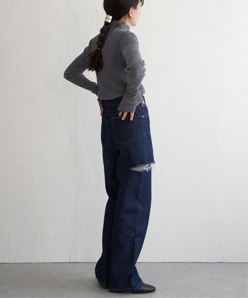 VENCEEXCHANGE（ヴァンスエクスチェンジ）の「モールリブハイネックプルオーバー（ニット/セーター・レディース・グレー/オフホワイト/ブルー/ブラック・FREE）」の17枚目の写真