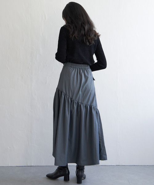 VENCEEXCHANGE（ヴァンスエクスチェンジ）の「モールリブハイネックプルオーバー（ニット/セーター・レディース・グレー/オフホワイト/ブルー/ブラック・FREE）」の7枚目の写真