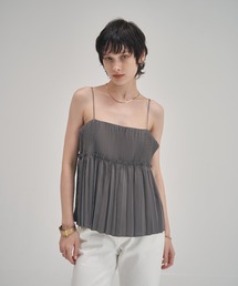 MECRE | ナローストラッププリーツキャミソール(キャミソール)