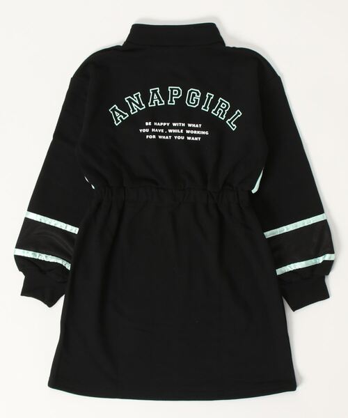 ANAP GｉRL（アナップガール）の「配色スウェットワンピース（ワンピース・キッズ・グレー/ラベンダー/ブラック・M/XS/S）」の6枚目の写真