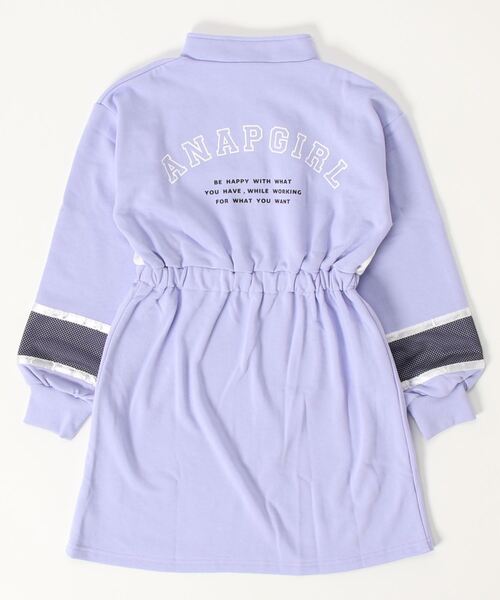 ANAP GｉRL（アナップガール）の「配色スウェットワンピース（ワンピース・キッズ・グレー/ラベンダー/ブラック・M/XS/S）」の7枚目の写真