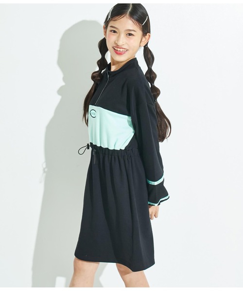 ANAP GｉRL（アナップガール）の「配色スウェットワンピース（ワンピース・キッズ・グレー/ラベンダー/ブラック・M/XS/S）」の11枚目の写真