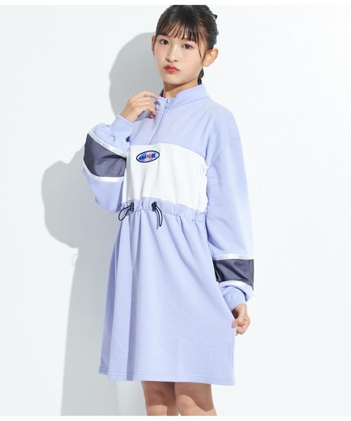 ANAP GｉRL（アナップガール）の「配色スウェットワンピース（ワンピース・キッズ・グレー/ラベンダー/ブラック・M/XS/S）」の21枚目の写真