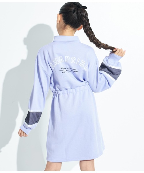 ANAP GｉRL（アナップガール）の「配色スウェットワンピース（ワンピース・キッズ・グレー/ラベンダー/ブラック・M/XS/S）」の22枚目の写真