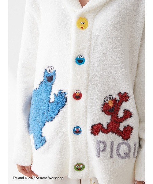 ジェラピケ　セサミストリート ユニセックス M-L ルームウェア　カーディガン gelato pique（ジェラートピケ）の「【SESAME STREET】【UNISEX