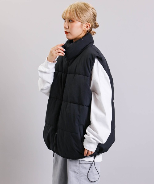 SPINNS（スピンズ）の「【M，L2サイズ展開◎ユニセックスで着用可能】スタンドカラーフェイクダウンベスト（ダウンベスト・メンズ・ブラック/ホワイト/シルバーグレー/ブラウン・M/L）」の19枚目の写真