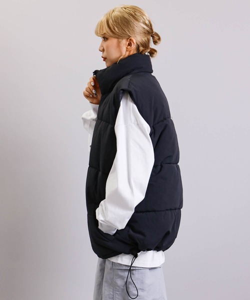 SPINNS（スピンズ）の「【M，L2サイズ展開◎ユニセックスで着用可能】スタンドカラーフェイクダウンベスト（ダウンベスト・メンズ・ブラック/ホワイト/シルバーグレー/ブラウン・M/L）」の20枚目の写真