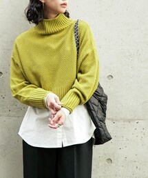 FREE'S MART | ［WEB限定］4者混鹿の子ショート丈タートルネックニット(ニット/セーター)