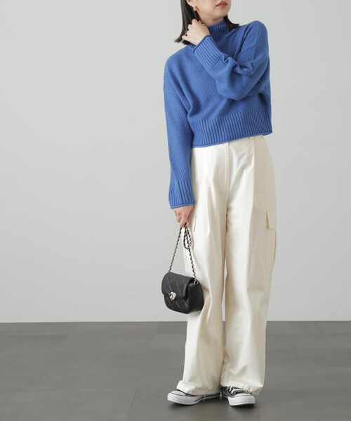 FREE'S MART（フリーズマート）の「［WEB限定］4者混鹿の子ショート丈タートルネックニット（ニット/セーター・レディース・ライトグリーン/ブルー/ピンク/ブラック/ホワイト・FREE）」の17枚目の写真