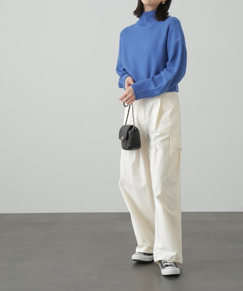 FREE'S MART（フリーズマート）の「［WEB限定］4者混鹿の子ショート丈タートルネックニット（ニット/セーター・レディース・ライトグリーン/ブルー/ピンク/ブラック/ホワイト・FREE）」の19枚目の写真